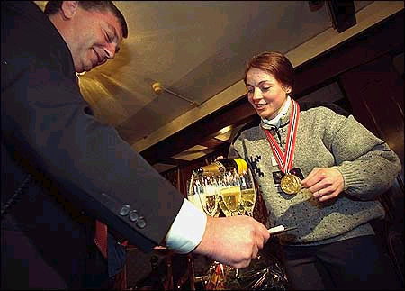 Лив Грейт Пуаре - двукратная чемпионка мира 2000 (Холменколлен, Норвегия)